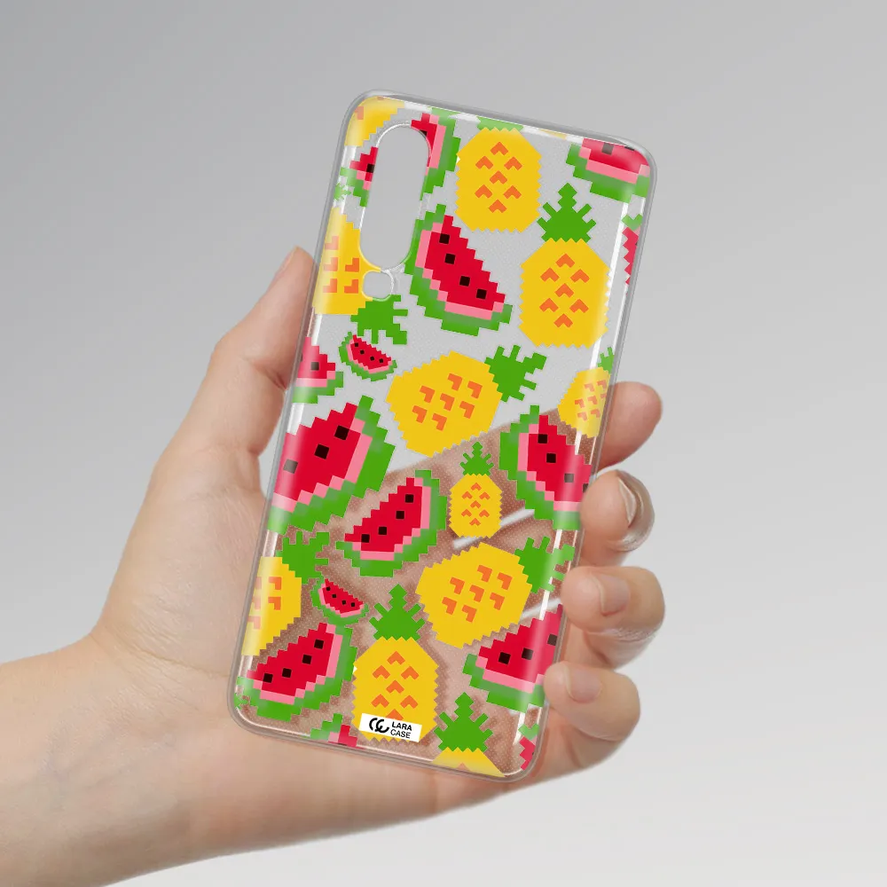 a pattern of watermelon and pineapples Huawei P30 Clear TPU Case