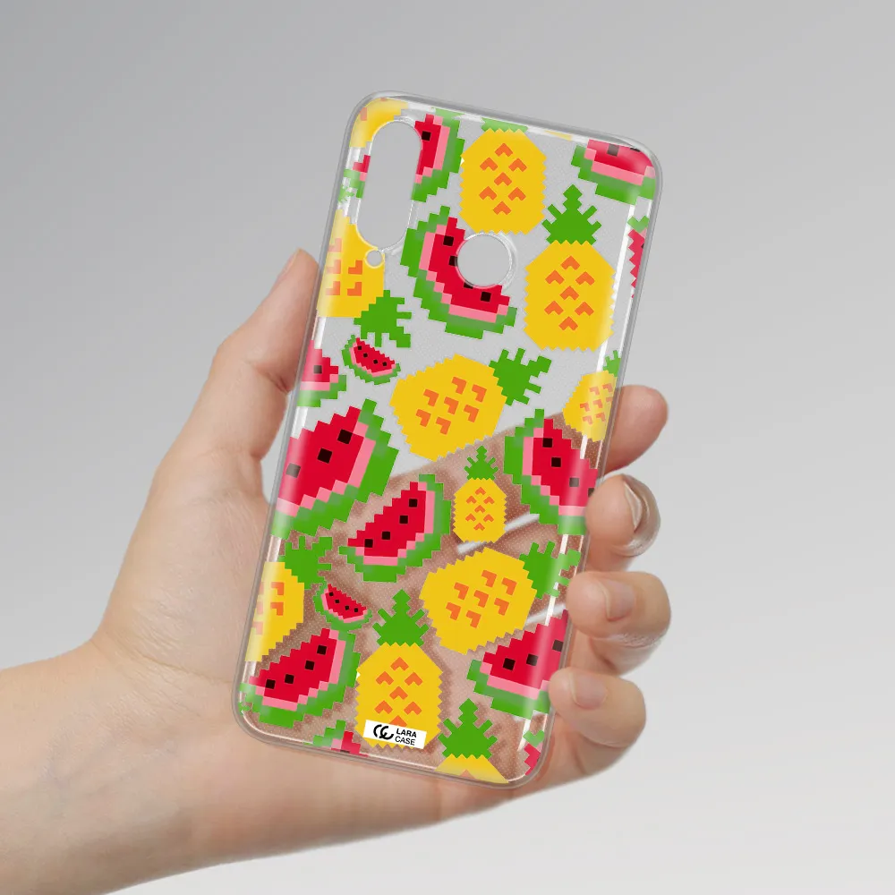 a pattern of watermelon and pineapples Huawei P30 Lite Clear TPU Case