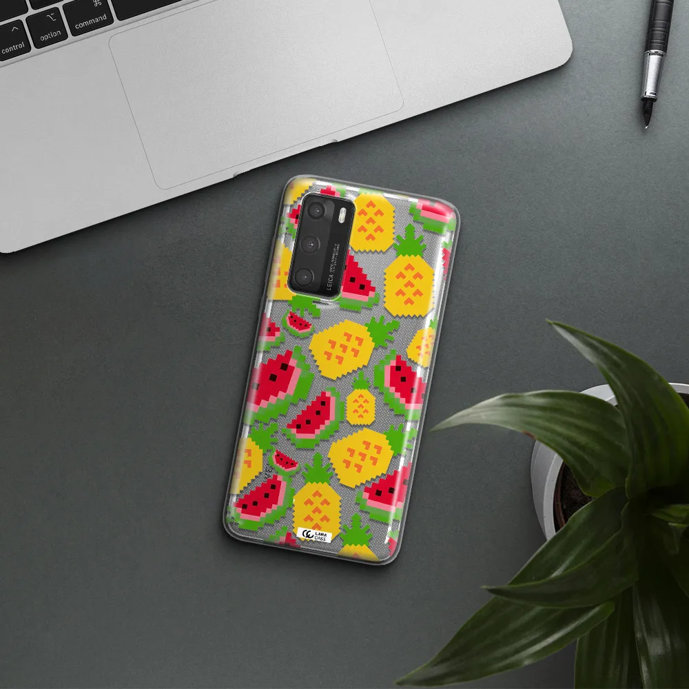 a pattern of watermelon and pineapples Huawei P40 Clear TPU Case