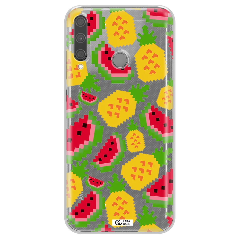 a pattern of watermelon and pineapples Huawei P40 Lite E Clear TPU Case