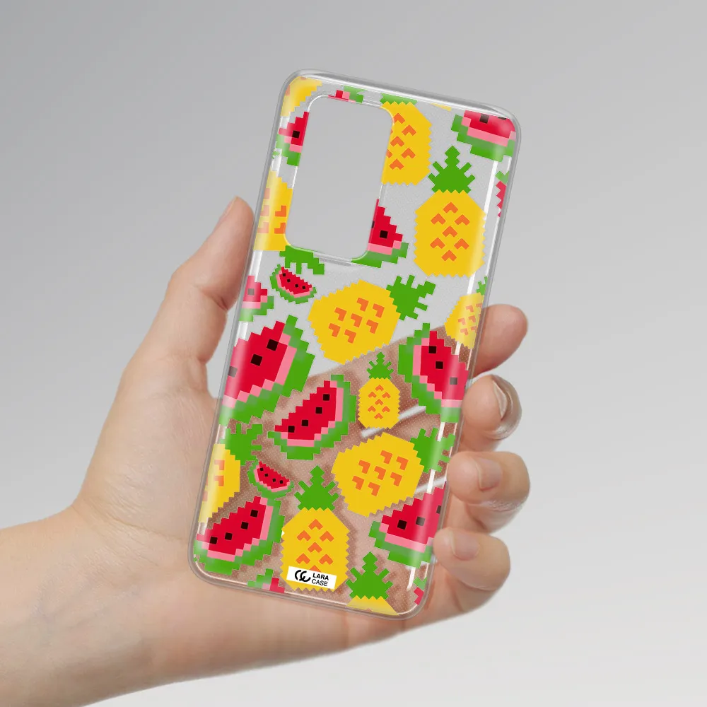 a pattern of watermelon and pineapples Huawei P40 Pro Clear TPU Case