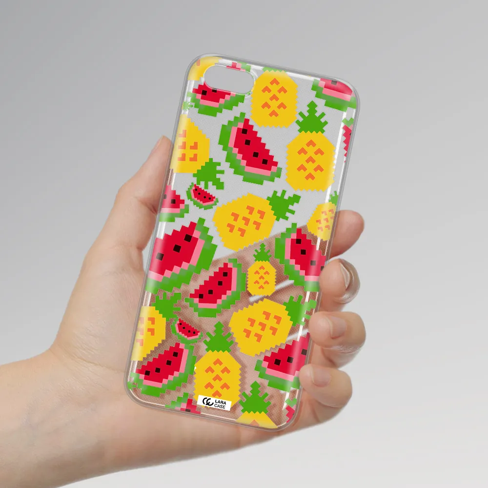 a pattern of watermelon and pineapples Huawei Y5 2018 Clear TPU Case