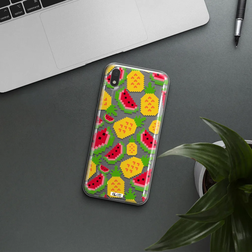 a pattern of watermelon and pineapples Huawei Y5 2019 Clear TPU Case