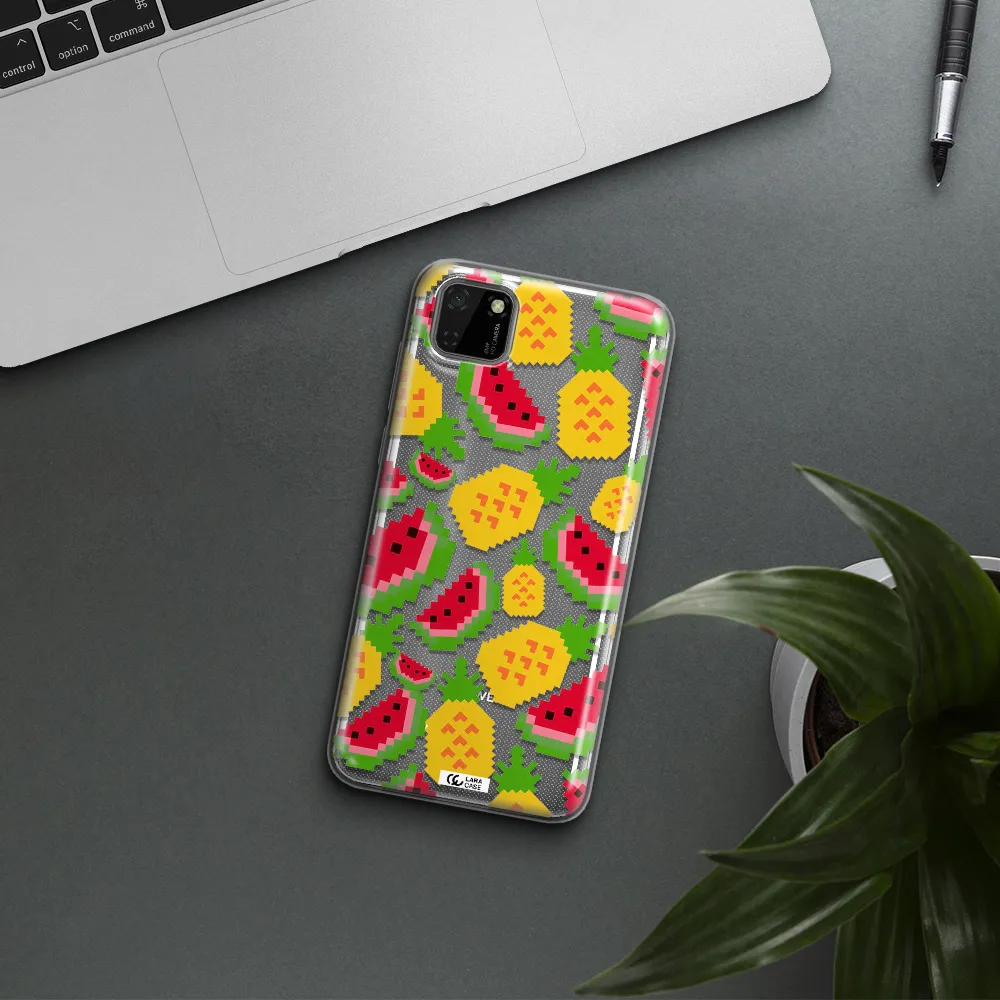 a pattern of watermelon and pineapples Huawei Y5P Clear TPU Case