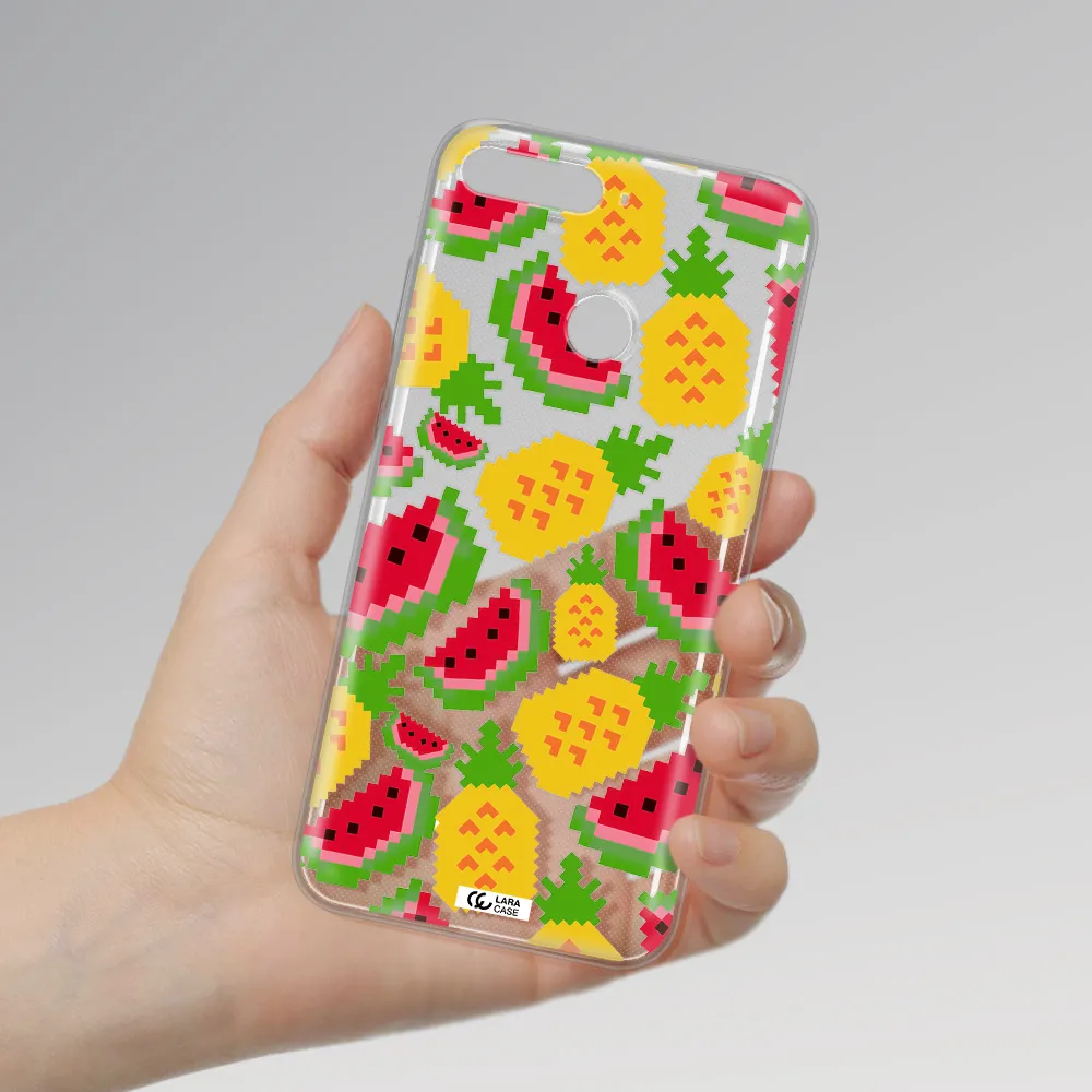 a pattern of watermelon and pineapples Huawei Y6 Prime 2018 Clear TPU Case