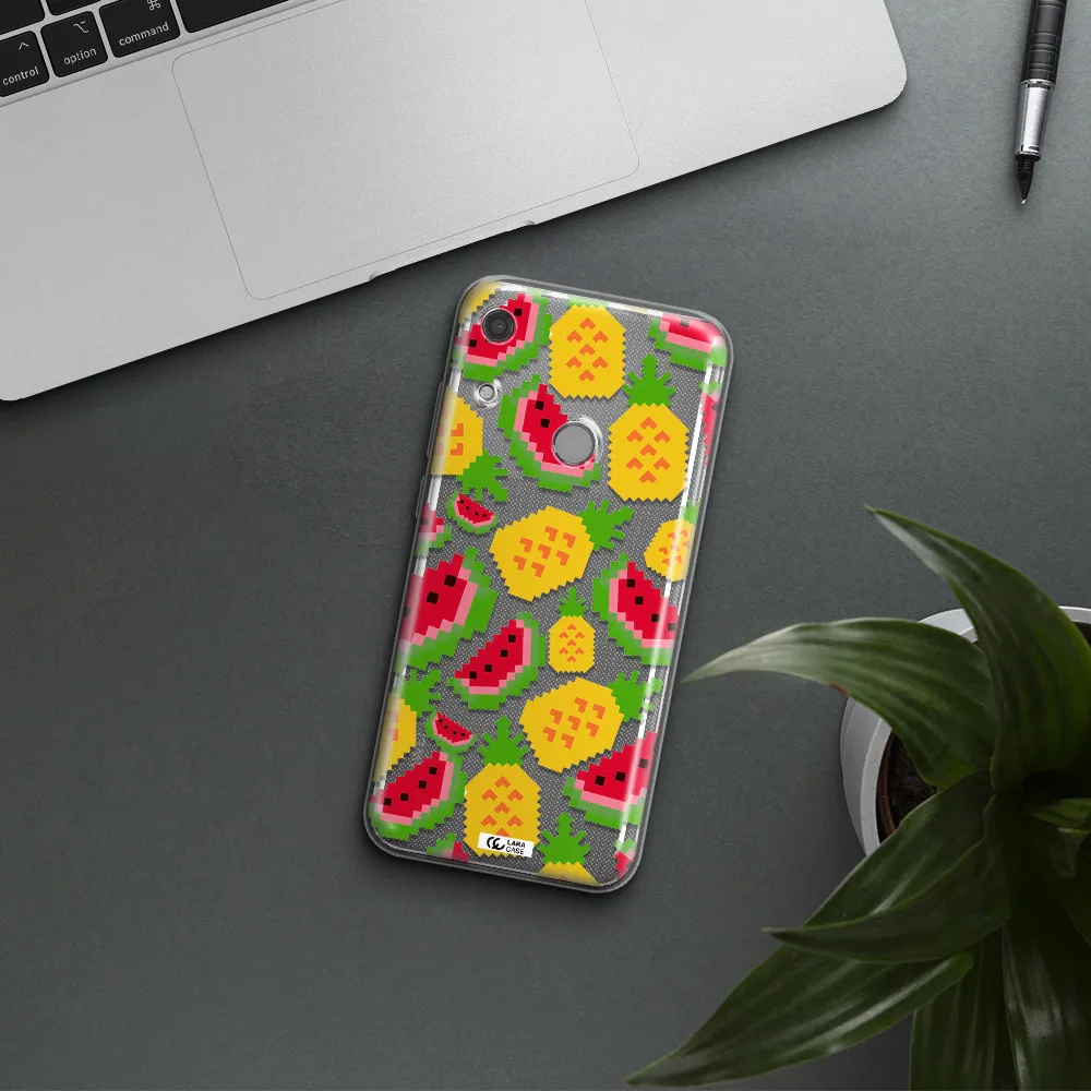 a pattern of watermelon and pineapples Huawei Y6S Clear TPU Case