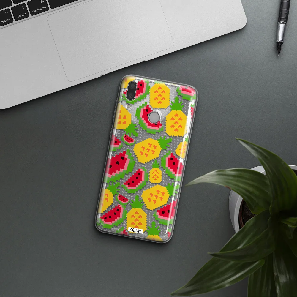 a pattern of watermelon and pineapples Huawei Y9 2019 Clear TPU Case