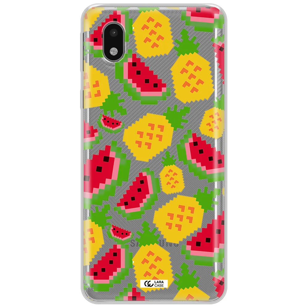 A Pattern Of Watermelon And Pineapples Samsung A01 Core Clear Tpu Case