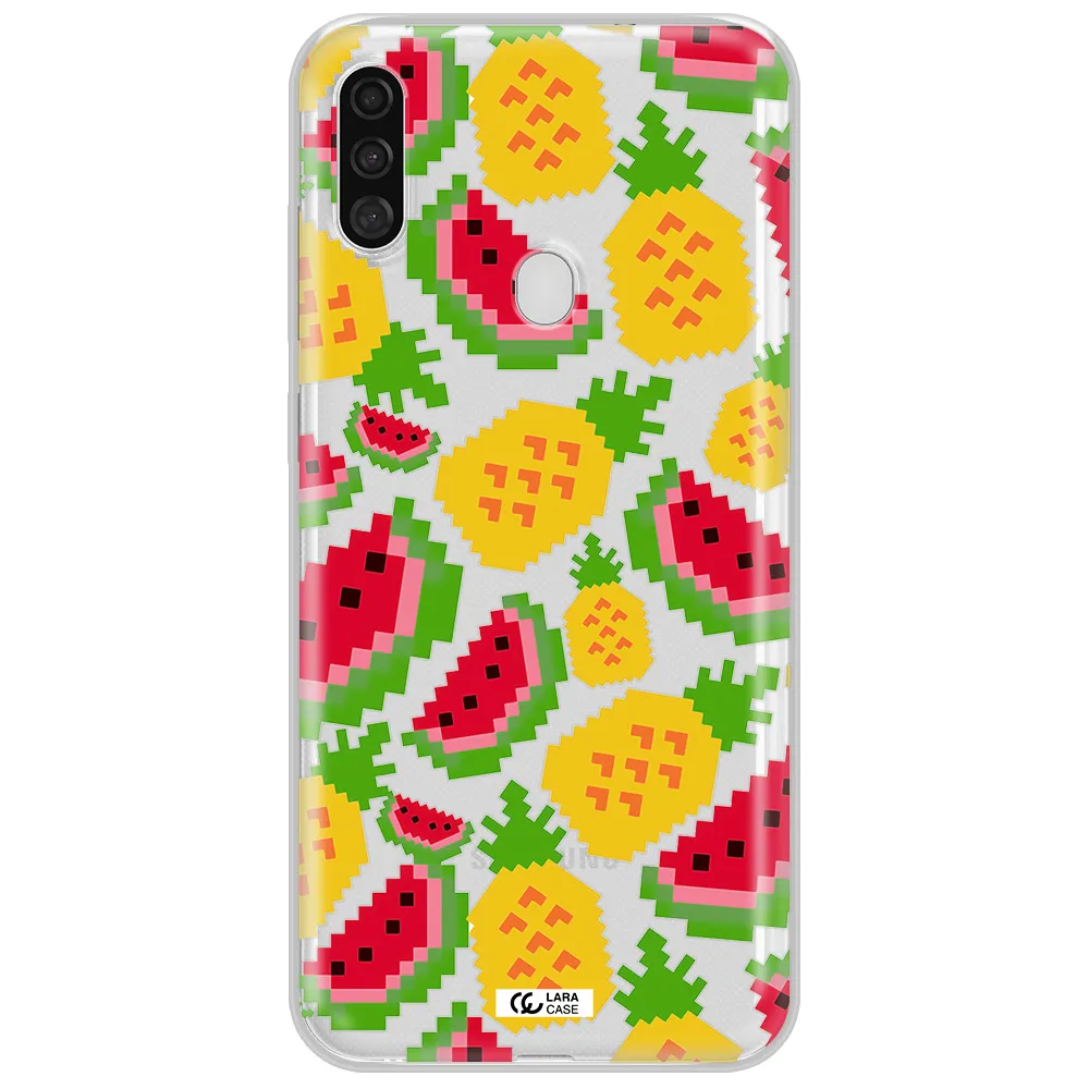 a pattern of watermelon and pineapples Samsung A11 Clear TPU Case