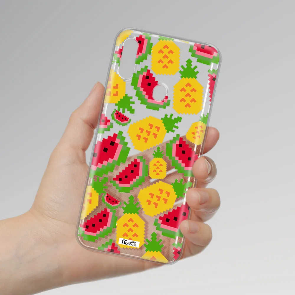 a pattern of watermelon and pineapples Samsung A11 Clear TPU Case