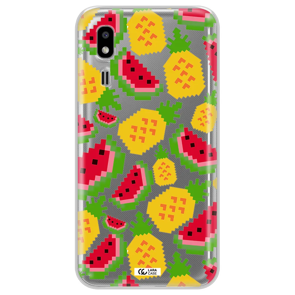 a pattern of watermelon and pineapples Samsung A2 Core Clear TPU Case