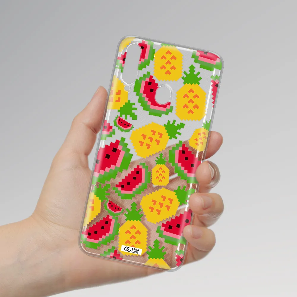 a pattern of watermelon and pineapples Samsung A20S Clear TPU Case
