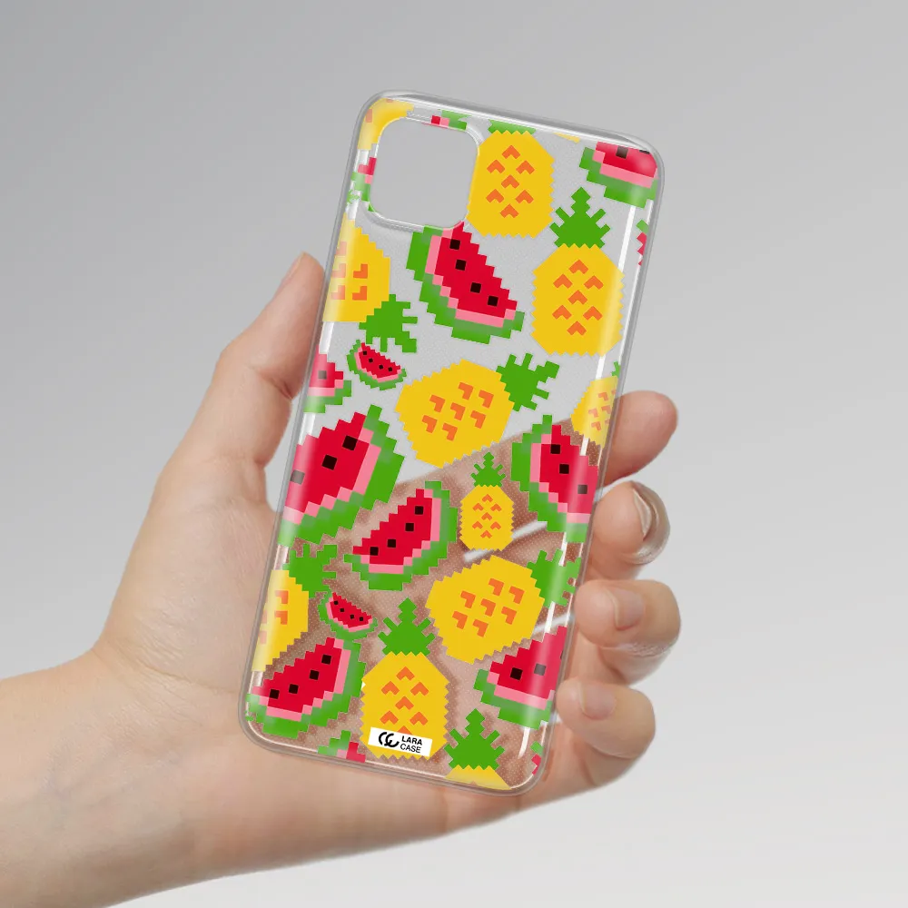 a pattern of watermelon and pineapples Samsung A22 5g Clear TPU Case