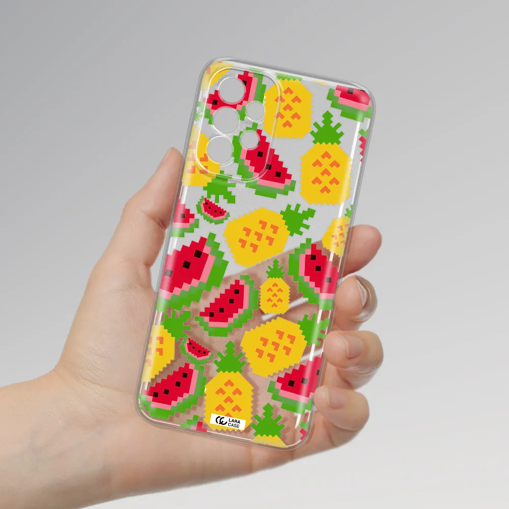 A Pattern Of Watermelon And Pineapples Samsung A23 5G Clear Tpu Case