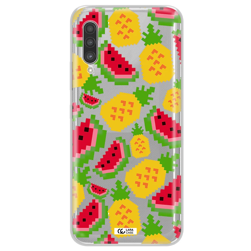 a pattern of watermelon and pineapples Samsung A90 Clear TPU Case
