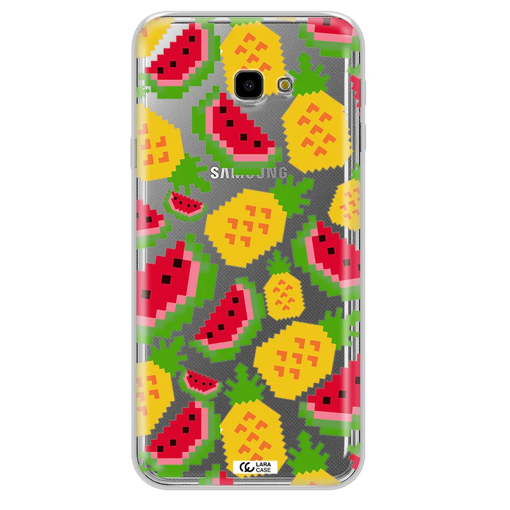 a pattern of watermelon and pineapples Samsung J4 Plus Clear TPU Case