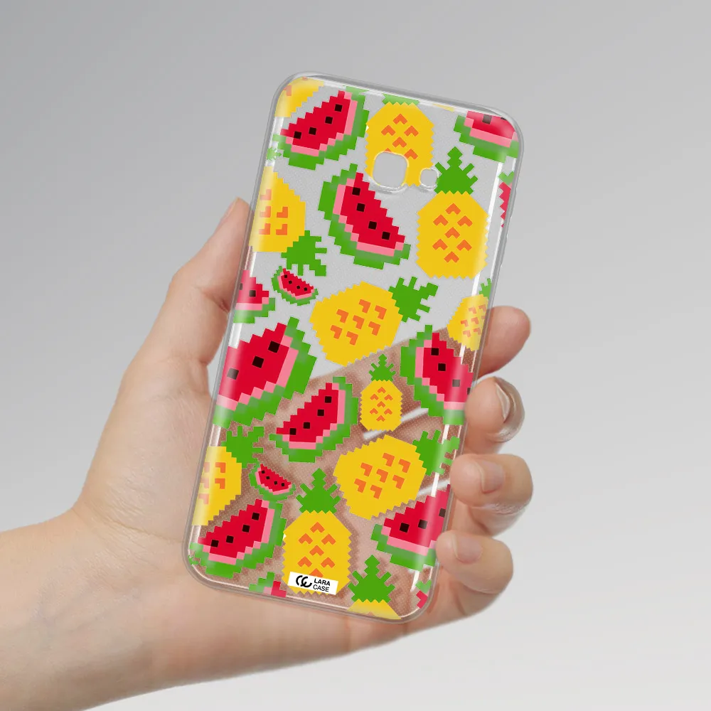 a pattern of watermelon and pineapples Samsung J4 Plus Clear TPU Case