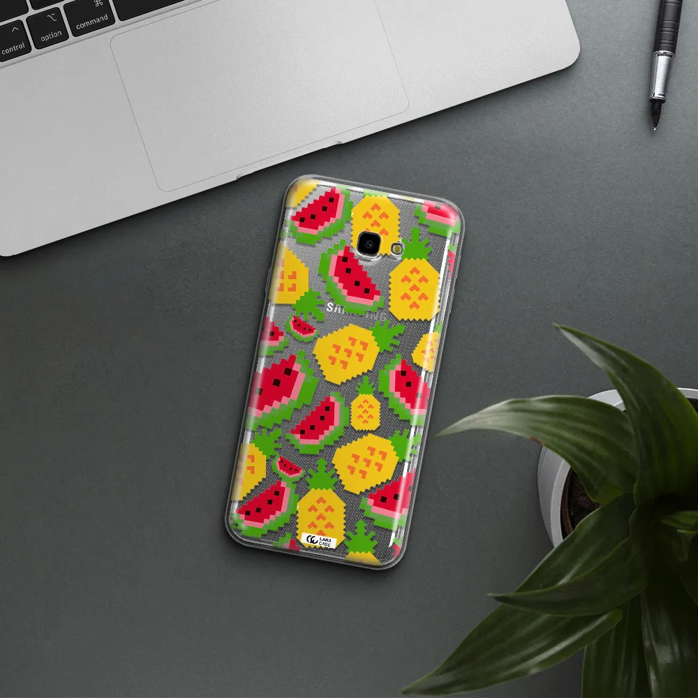 a pattern of watermelon and pineapples Samsung J4 Plus Clear TPU Case