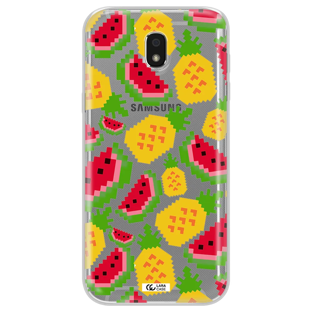 a pattern of watermelon and pineapples Samsung J5 2017 Clear TPU Case