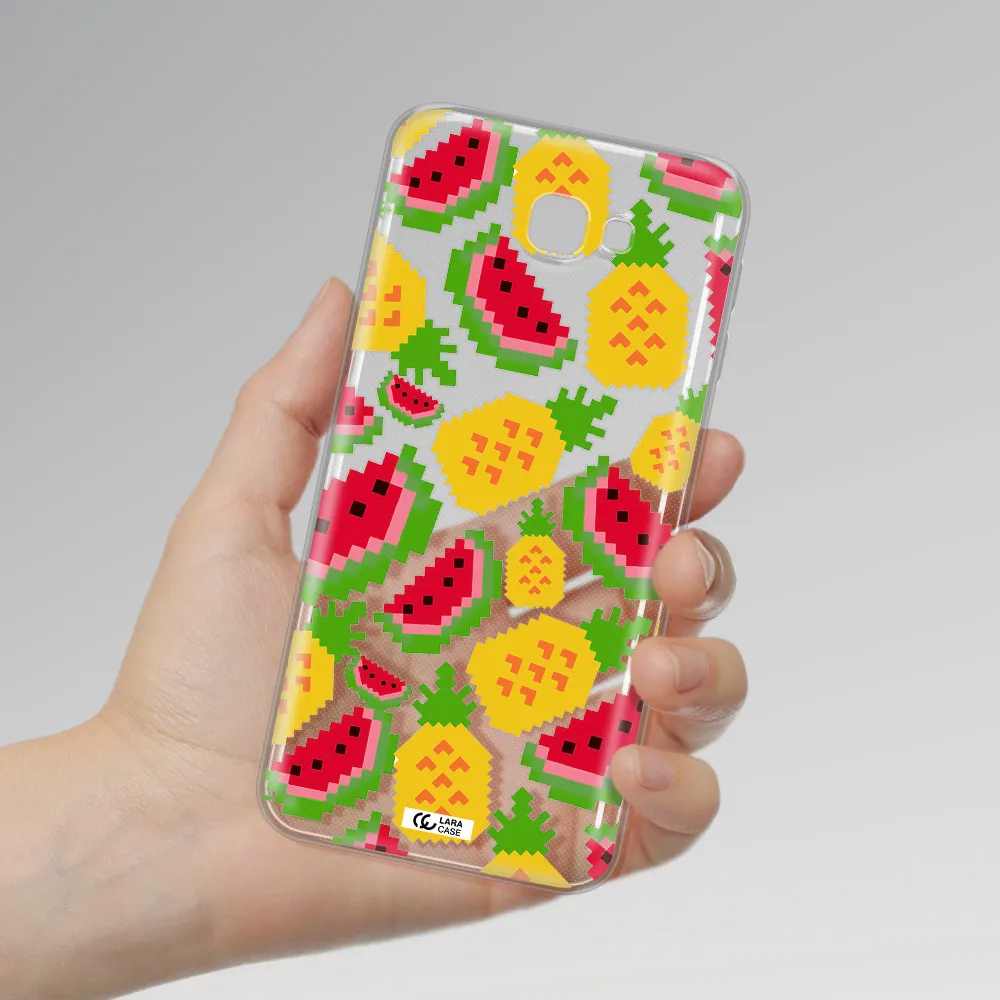 a pattern of watermelon and pineapples Samsung J5 Prime Clear TPU Case