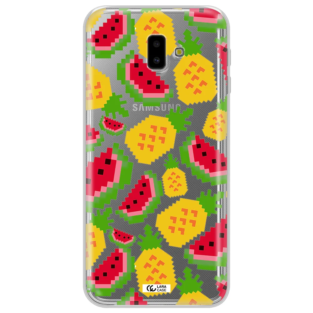 a pattern of watermelon and pineapples Samsung J6 Plus Clear TPU Case