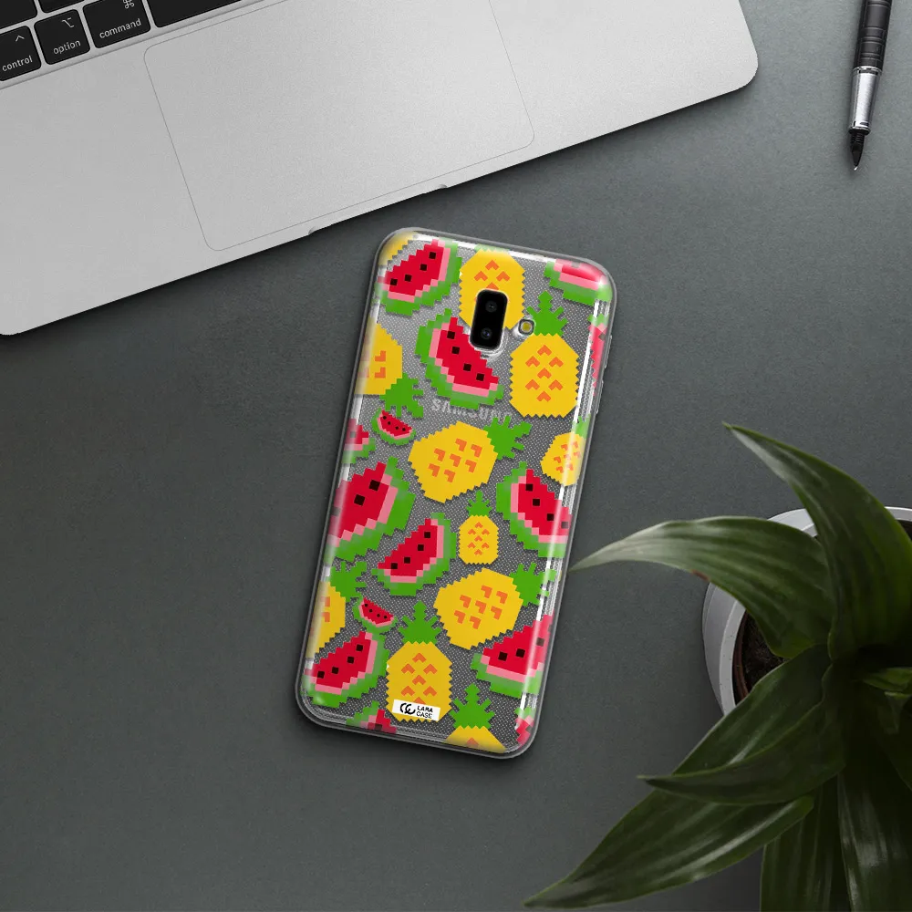 a pattern of watermelon and pineapples Samsung J6 Plus Clear TPU Case