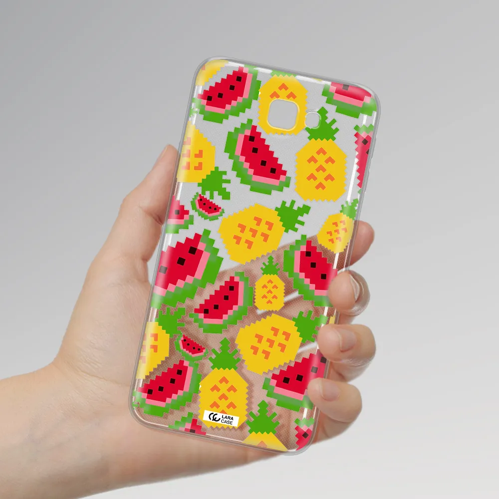 a pattern of watermelon and pineapples Samsung J7 Prim Clear TPU Case