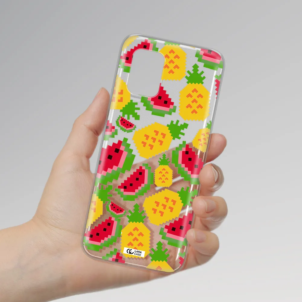 a pattern of watermelon and pineapples Xiaomi Mi 10 Lite Clear TPU Case