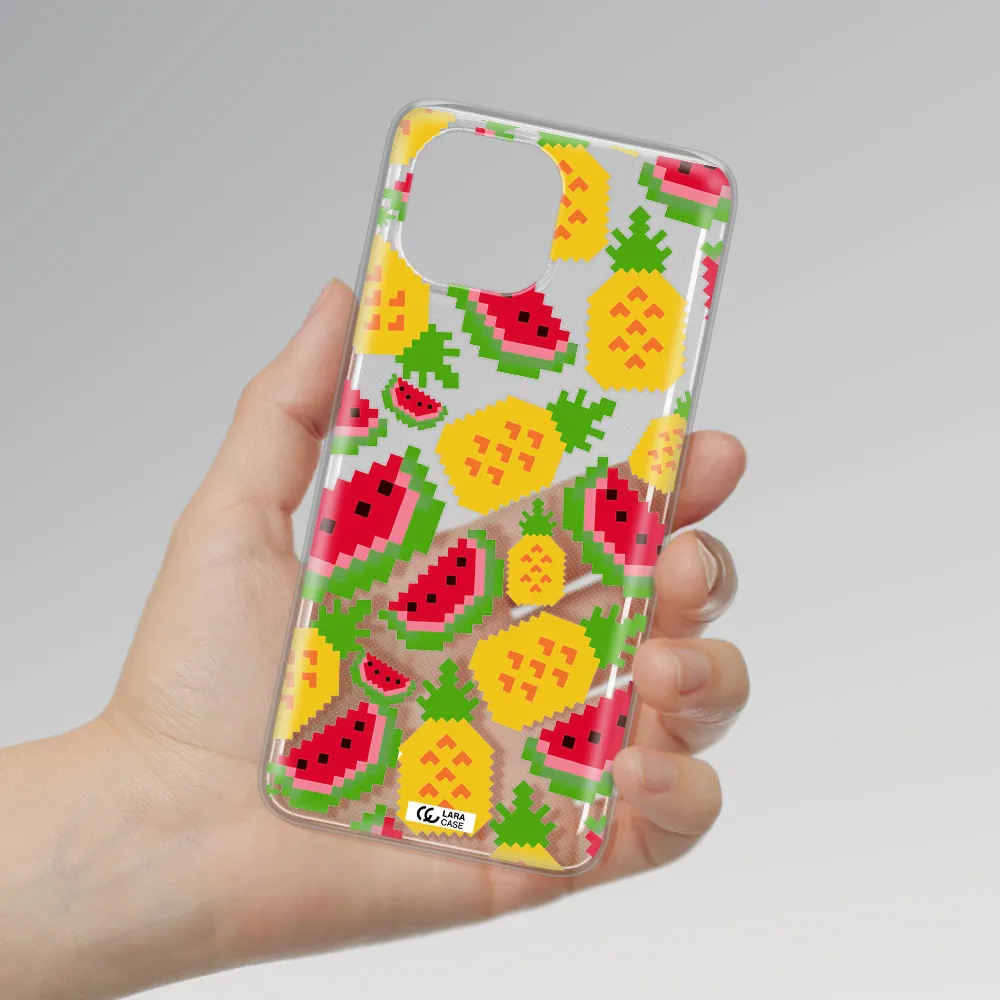 a pattern of watermelon and pineapples Xiaomi Mi 11 Lite Clear TPU Case