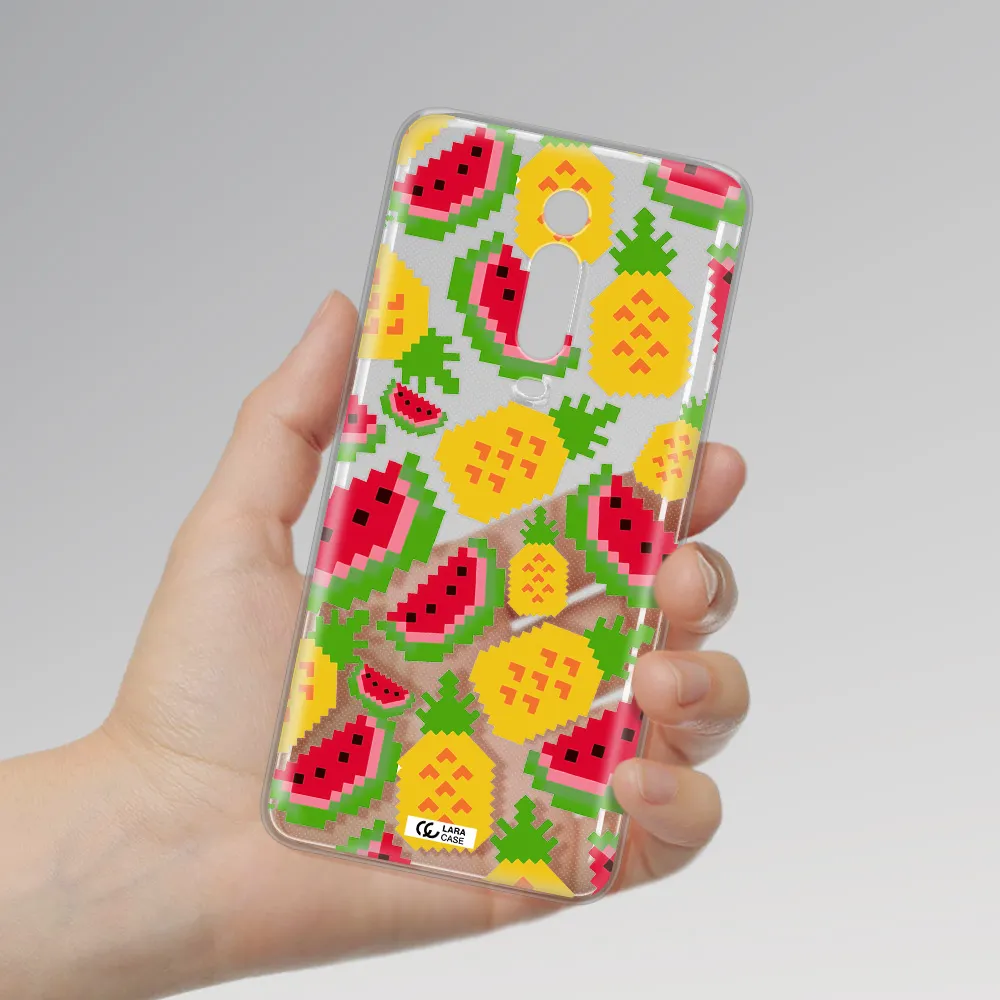 a pattern of watermelon and pineapples Xiaomi Mi 9T Clear TPU Case