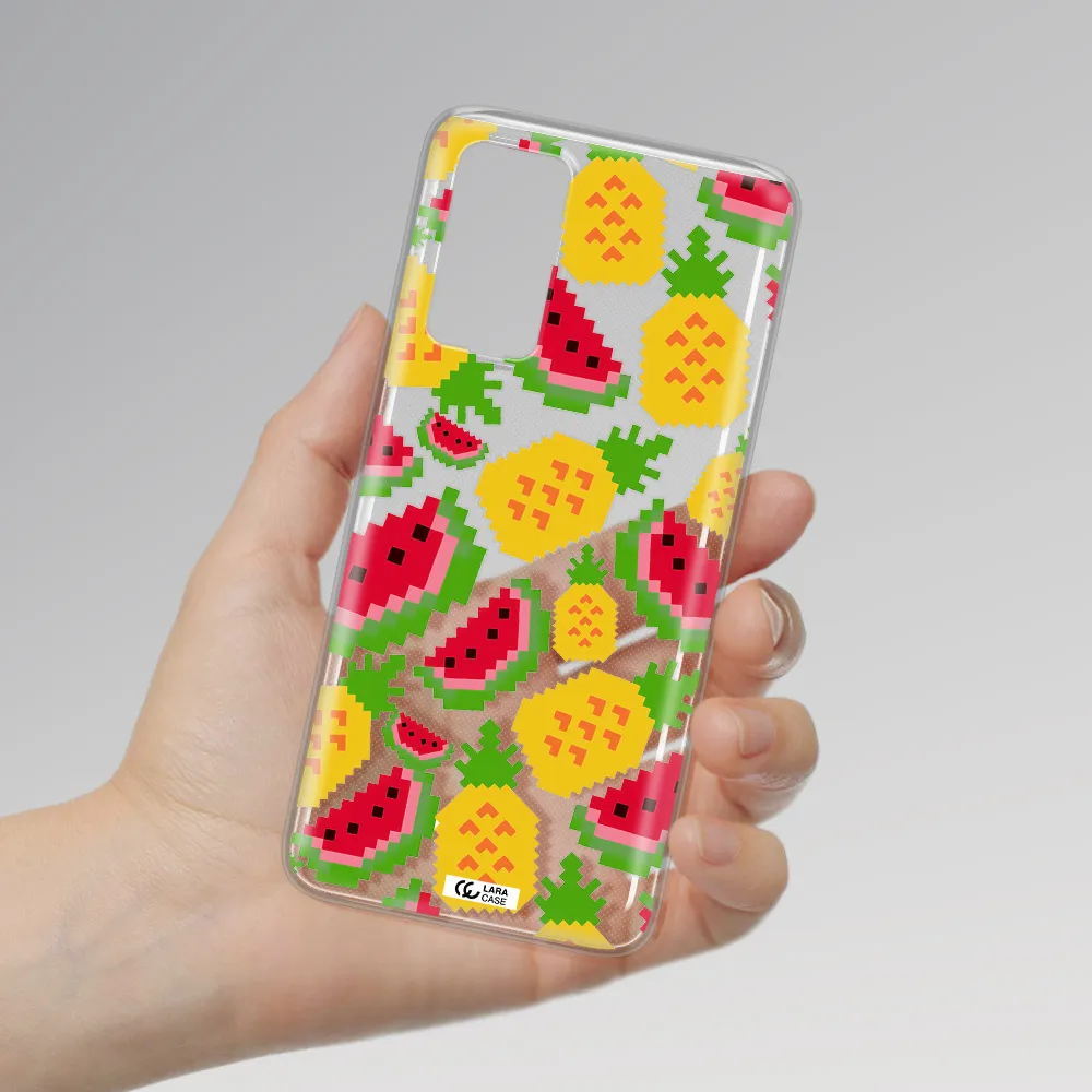 a pattern of watermelon and pineapples Xiaomi Note 11 Pro Clear TPU Case