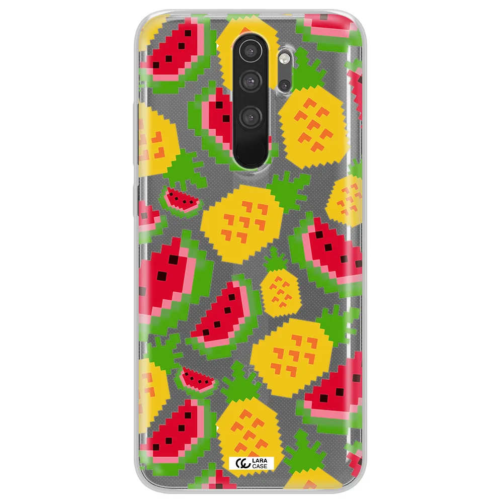 a pattern of watermelon and pineapples Xiaomi Note 8 Pro Clear TPU Case