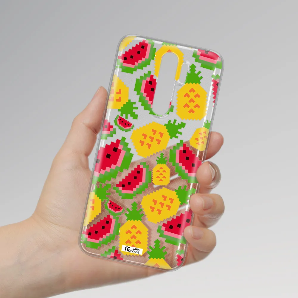 a pattern of watermelon and pineapples Xiaomi Note 8 Pro Clear TPU Case