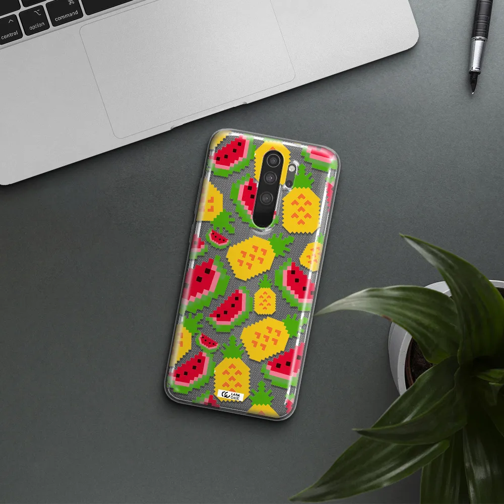 a pattern of watermelon and pineapples Xiaomi Note 8 Pro Clear TPU Case