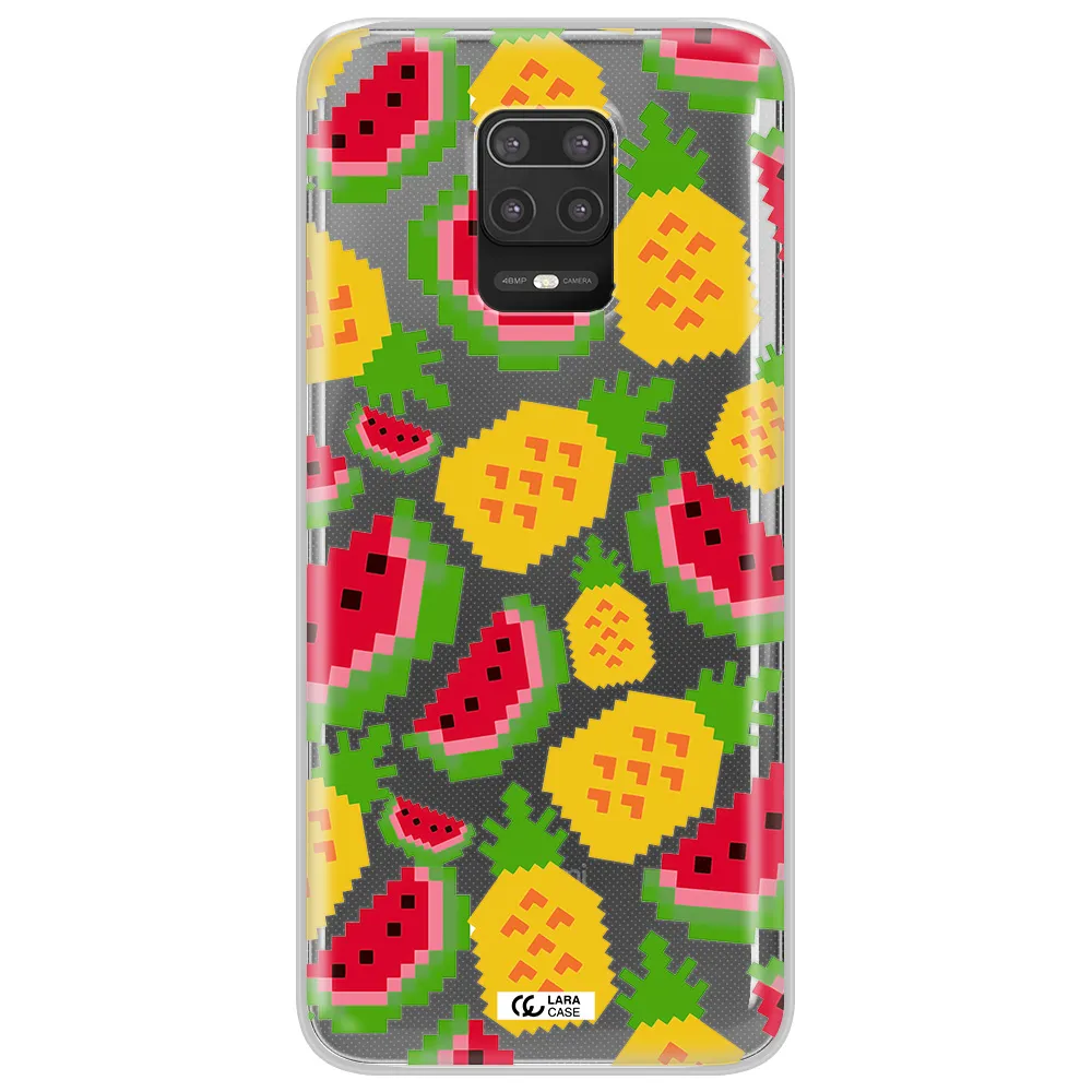 a pattern of watermelon and pineapples Xiaomi Note 9S Clear TPU Case