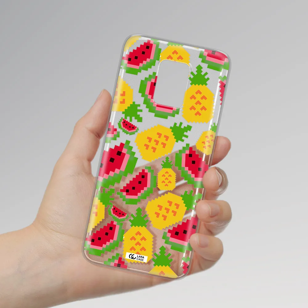 a pattern of watermelon and pineapples Xiaomi Note 9S Clear TPU Case