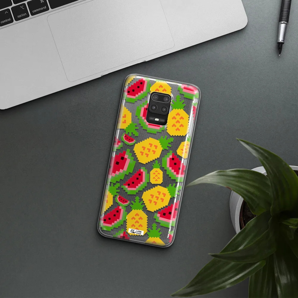 a pattern of watermelon and pineapples Xiaomi Note 9S Clear TPU Case