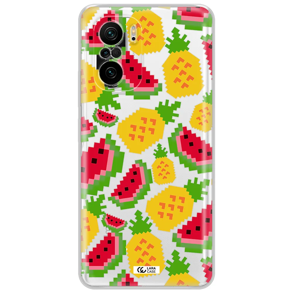A Pattern Of Watermelon And Pineapples Xiaomi Poco F3 Clear Tpu Case