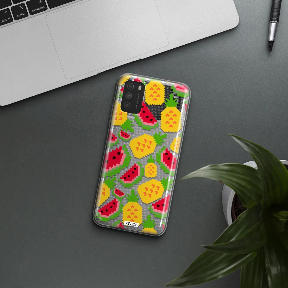 a pattern of watermelon and pineapples Xiaomi Poco M3 Clear TPU Case