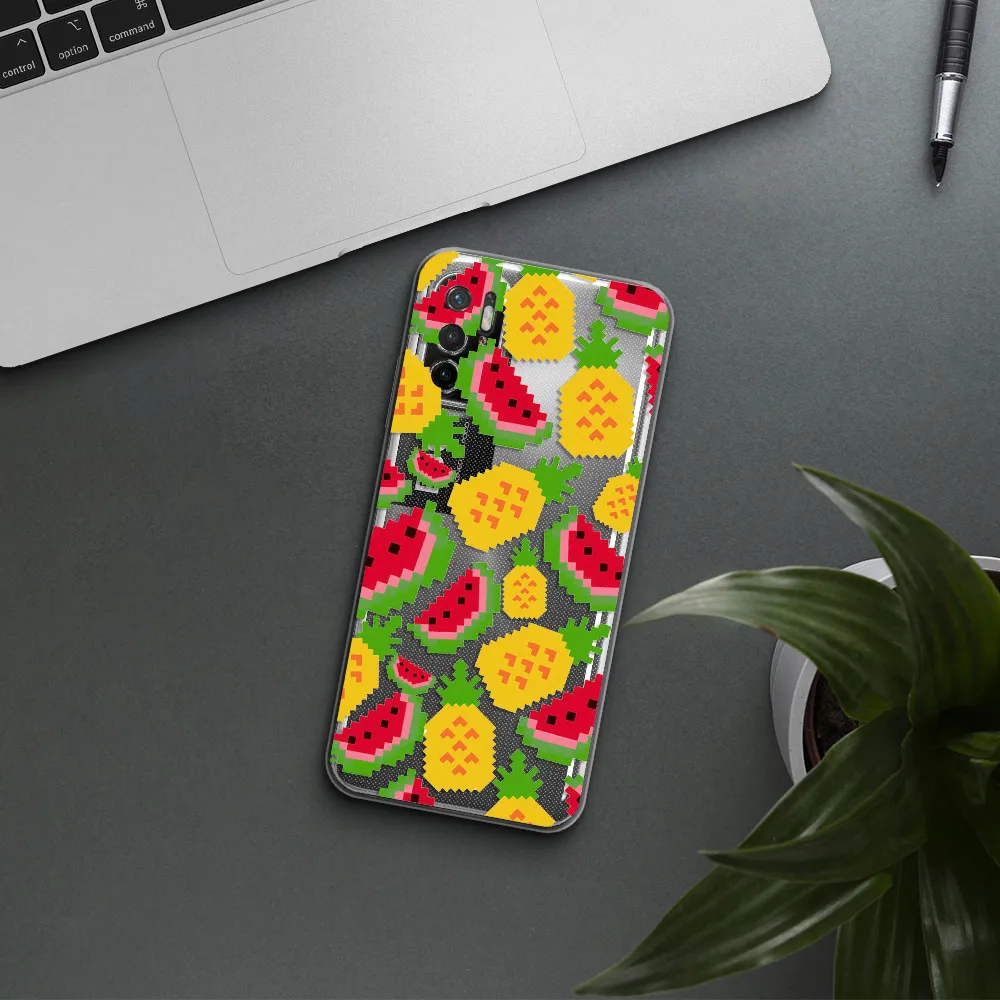A Pattern Of Watermelon And Pineapples Xiaomi Poco M3 Pro Clear Tpu Case