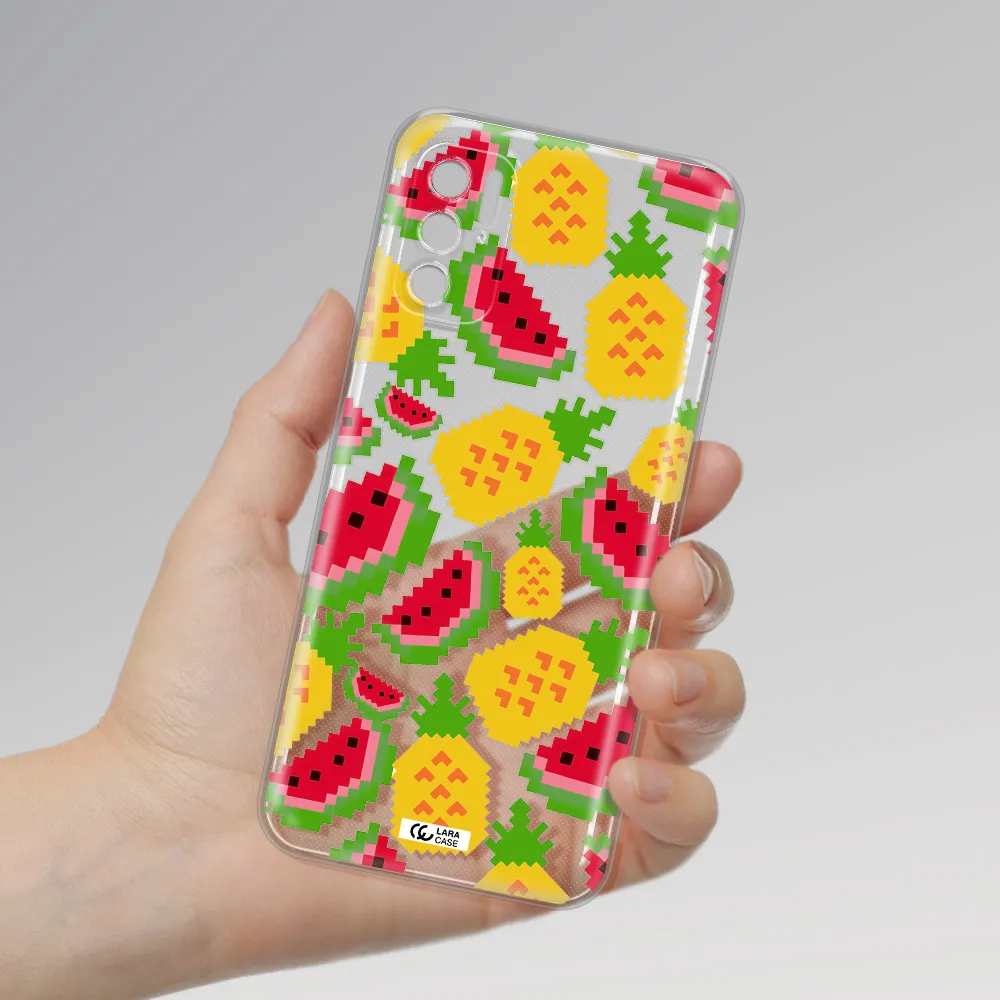 A Pattern Of Watermelon And Pineapples Xiaomi Poco M4 Pro 5G Clear Tpu Case
