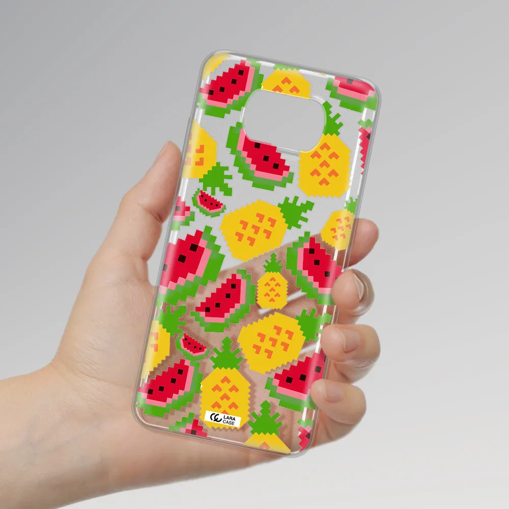 a pattern of watermelon and pineapples Xiaomi Poco X3 Clear TPU Case