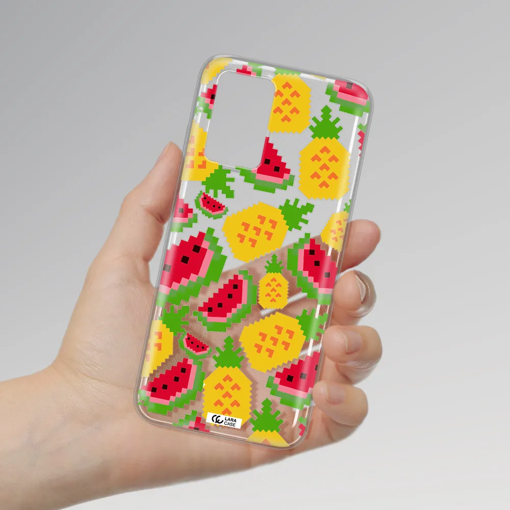 a pattern of watermelon and pineapples Xiaomi Redmi 10 Clear TPU Case