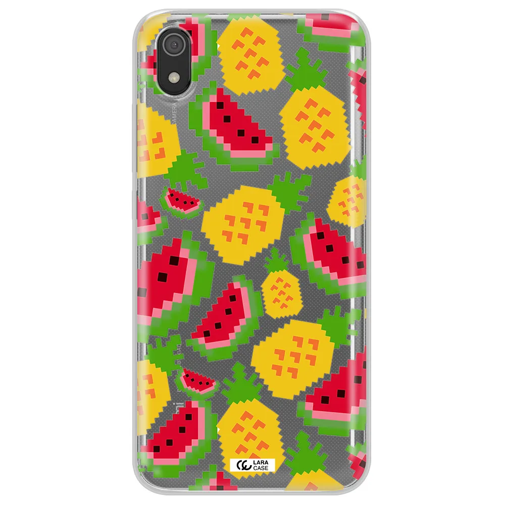 a pattern of watermelon and pineapples Xiaomi Redmi 7A Clear TPU Case