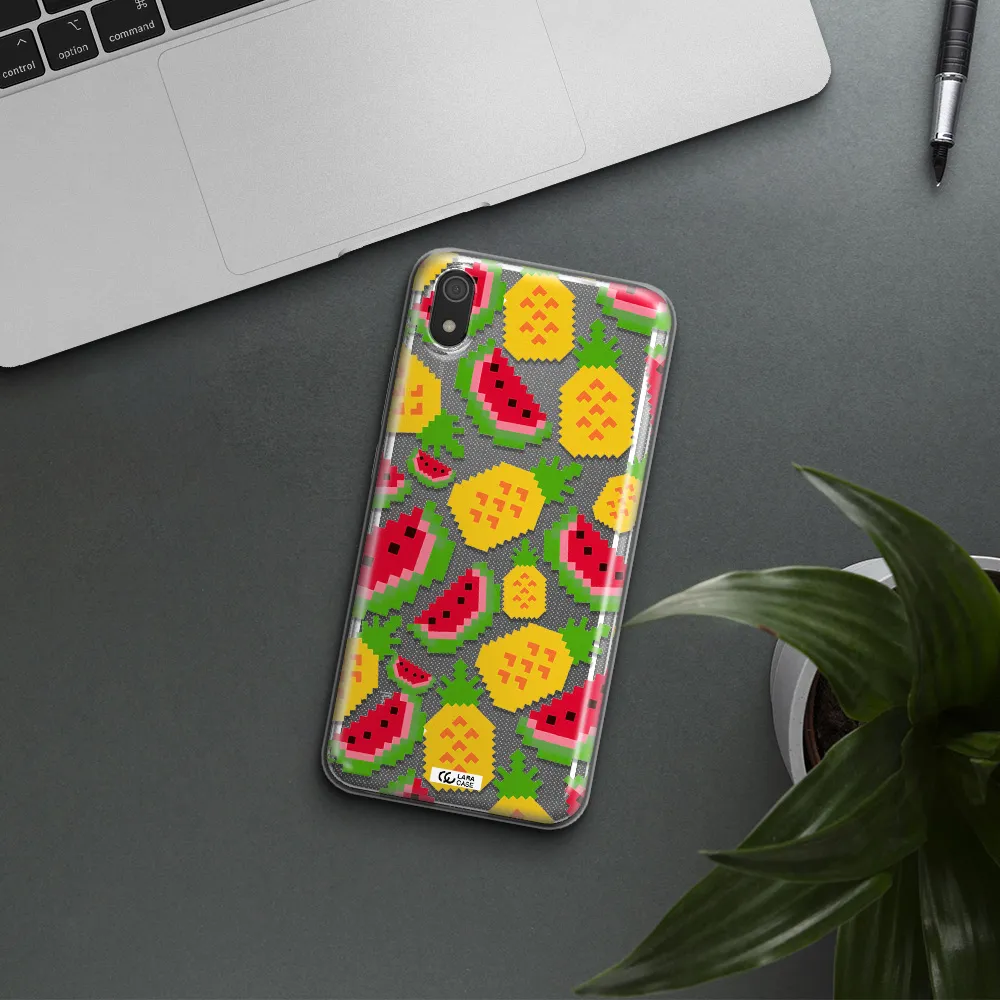 a pattern of watermelon and pineapples Xiaomi Redmi 7A Clear TPU Case