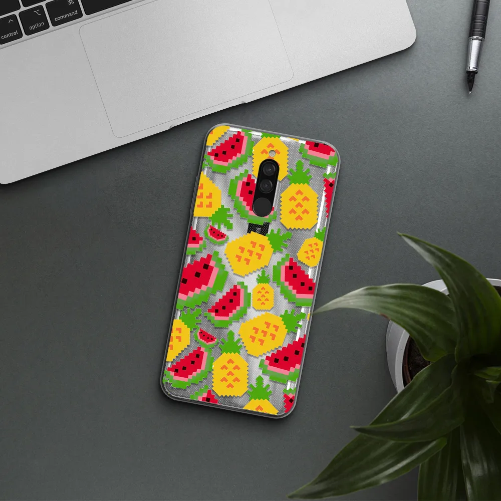 A Pattern Of Watermelon And Pineapples Xiaomi Redmi 8 Clear Tpu Case