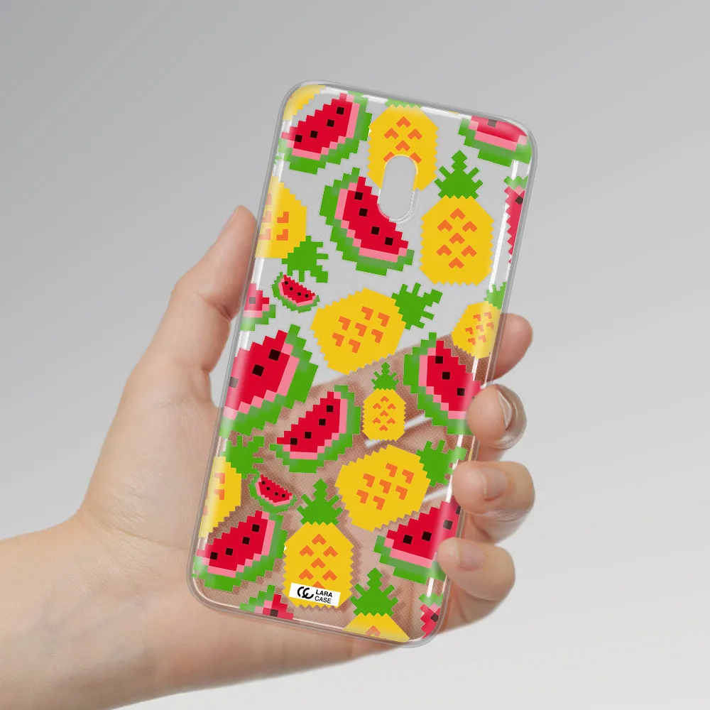 a pattern of watermelon and pineapples Xiaomi Redmi 8A Clear TPU Case