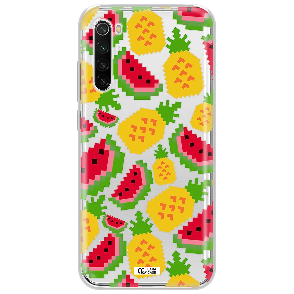 A Pattern Of Watermelon And Pineapples Xiaomi Redmi Note 8T Clear Tpu Case