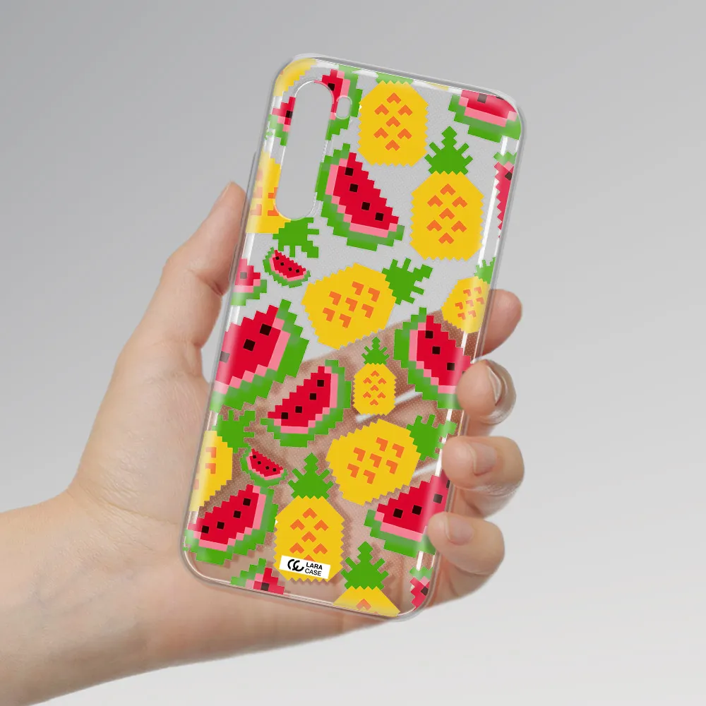 A Pattern Of Watermelon And Pineapples Xiaomi Redmi Note 8T Clear Tpu Case