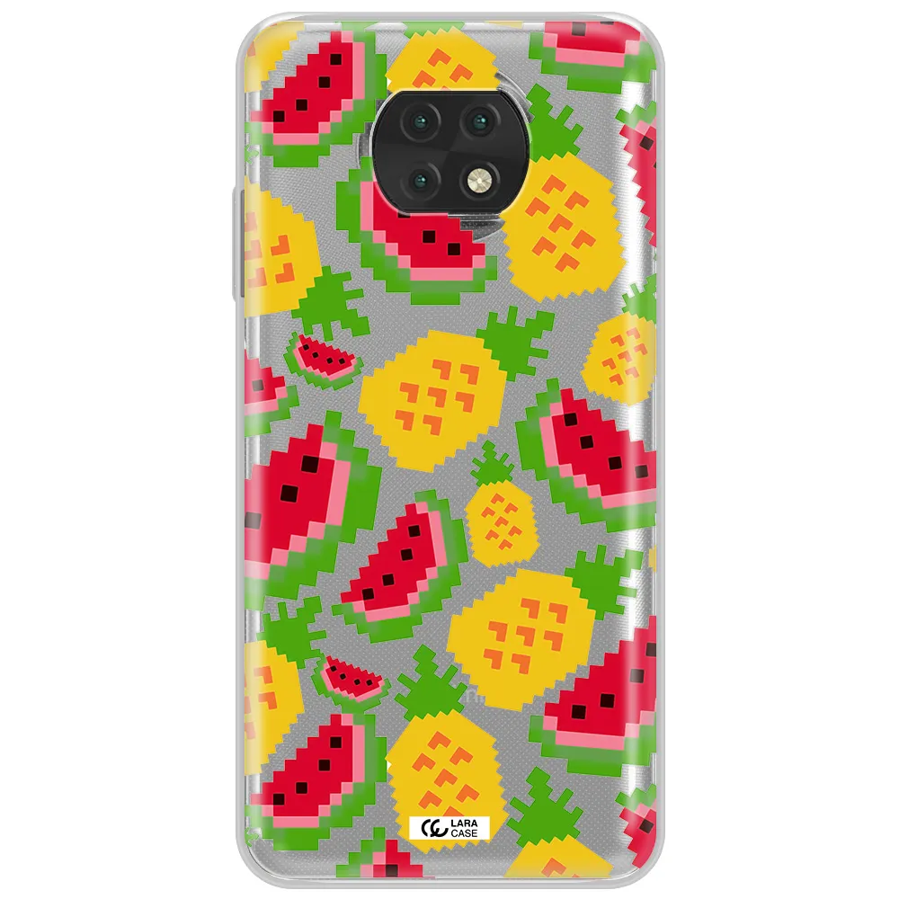 A Pattern Of Watermelon And Pineapples Xiaomi Redmi Note 9T Clear Tpu Case